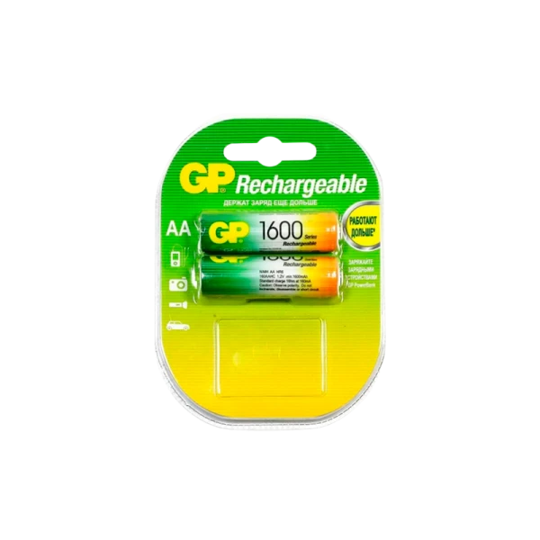 Аккумулятор бытовой GP HR6 AA BL2 NI-MH 1600mAh в пластиковой упаковке (2/20/200)