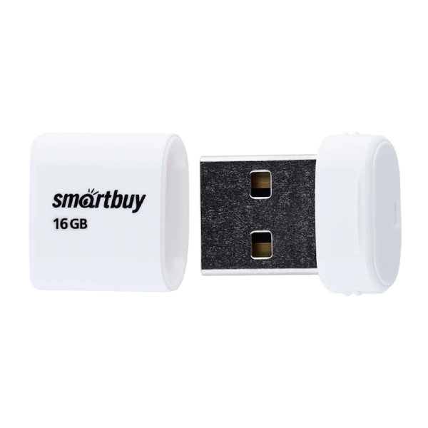 Флеш-накопитель Smartbuy Lara 16GB USB2.0 пластик белый