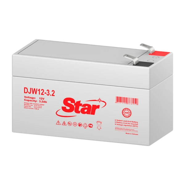Аккумулятор свинцово-кислотный STAR DJW12-3.2 12V 3.2Ah