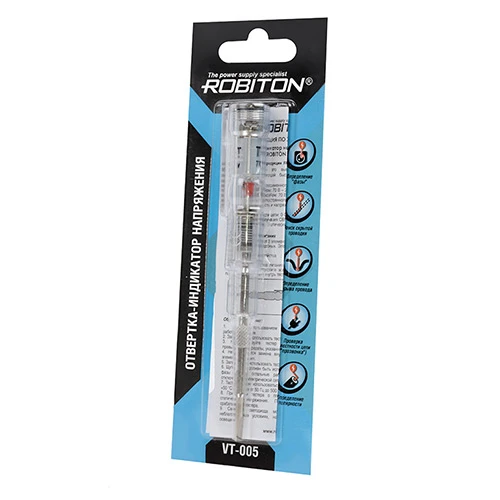 Индикаторная отвертка ROBITON VT-005 отвертка индикаторная многофункциональная BL1 (1/16/400)