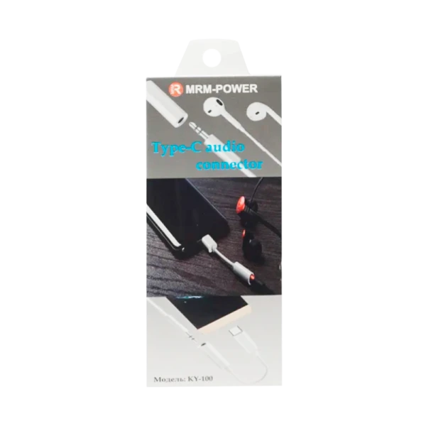 Переходник AUX MRM-Power KY100 Jack 3.5mm (f)-Type-C (m) пластик (1/10/500)