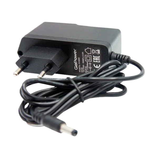 Блок питания GoPower 2.0A 12V 5,5x2,5/12мм для ресивера Триколор ТВ и НТВ+ (1/100)