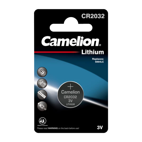Батарейка Camelion CR2032 BL1 Lithium 3V (1/10/1800)