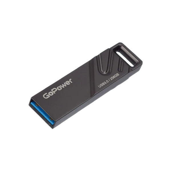 Флеш-накопитель GoPower TITAN 256GB USB3.0 металл черный графит (1/50/1000)