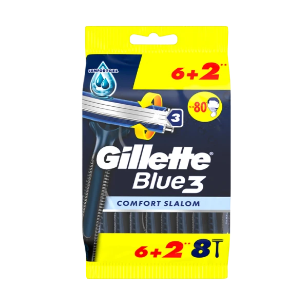 Бритва Gillette BLUE3 COMFORT Slalom 3 лезвия 6+2шт. (1/6)