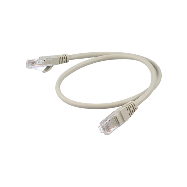 Патч-корд GoPower RJ-45 (m)-RJ-45 (m) 0.5м кат.5е ПВХ 26AWG CCA серый Premium Zip-Lock c подвесом