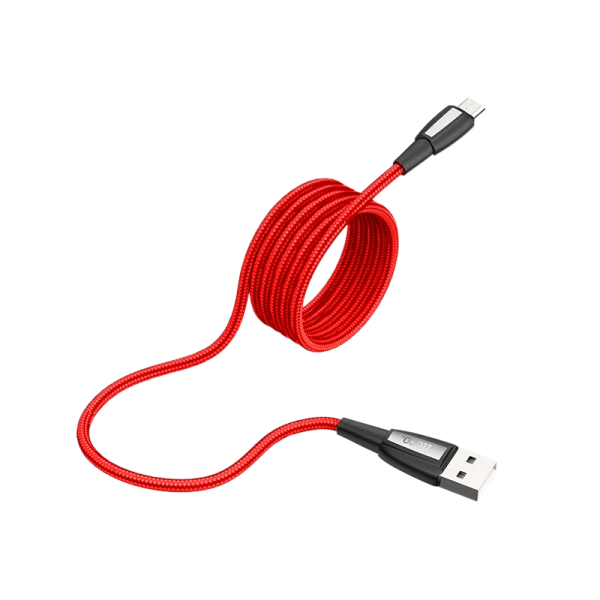 Кабель HOCO X39 USB (m)-microUSB (m) 1.0м 2.4A ткань красный (1/33/330)