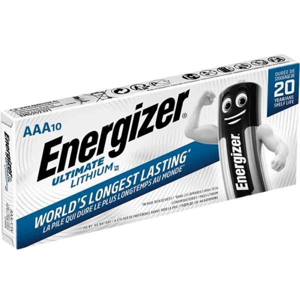 Батарейка Energizer Ultimate FR03 AAA BOX10 Lithium 1.5V (10/120)