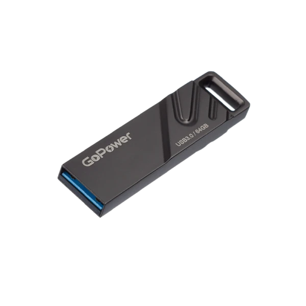 Флеш-накопитель GoPower TITAN 64GB USB3.0 металл черный графит (1/50/1000)