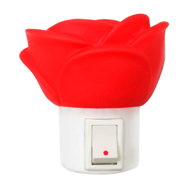 Ночник Camelion NL-172 "Роза" 5LED 1W 220V в розетку красный (1/24/96)