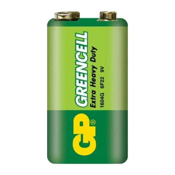 Батарейка GP GreenCell Крона 6F22 Shrink 1 Heavy Duty 9V (1/10/500)