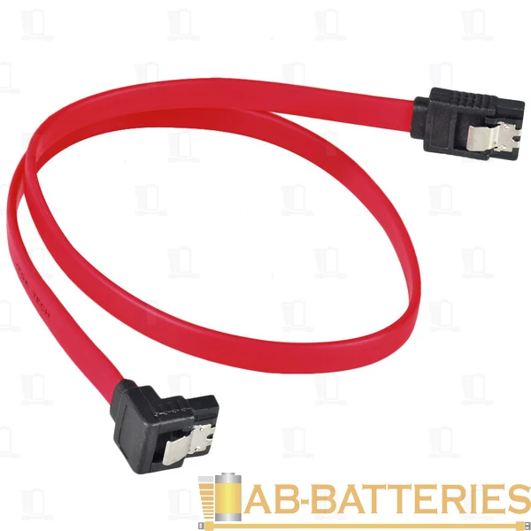 Кабель Smartbuy KC-150 SATA (m)-SATA (m) 0.5м ткань угловой красный (1/80)