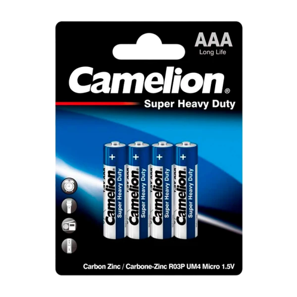 Батарейка Camelion BLUE R03 AAA BL4 Heavy Duty 1.5V (4/48/1152)