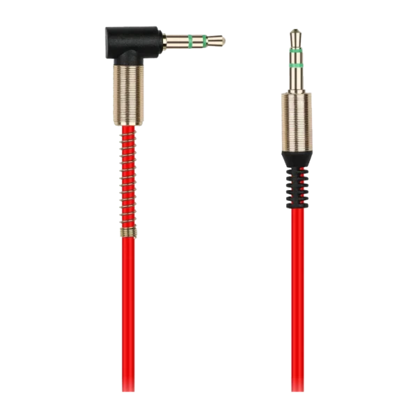 Кабель AUX Smartbuy Jack 3.5mm (m)-Jack 3.5mm (m) 1.0м угловой красный