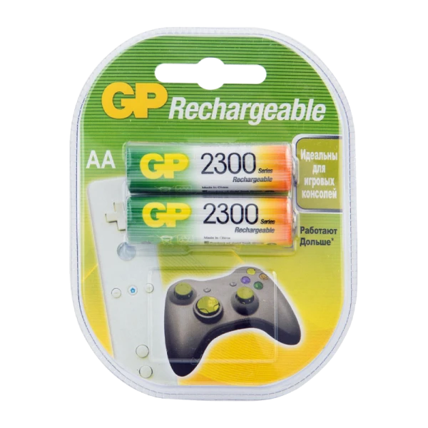 Аккумулятор бытовой GP HR6 AA BL2 NI-MH 2300mAh в пластиковой упаковке (2/20/200) R