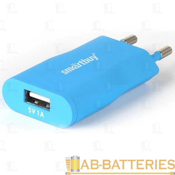 Сетевое З/У Smartbuy SATELLITE Combo 1USB 1.0A с кабелем microUSB синий