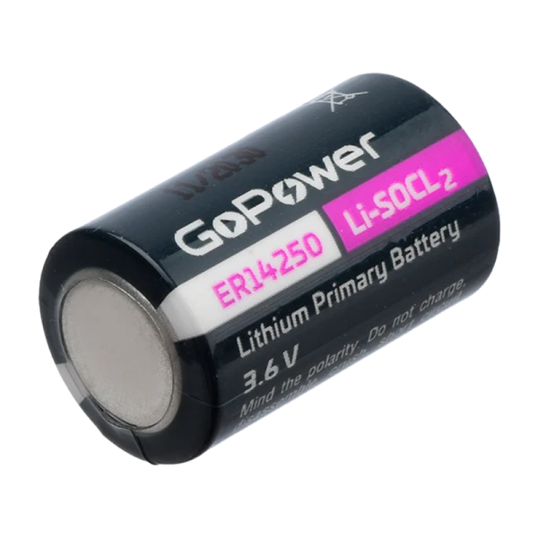 Батарейка GoPower ER14250 1/2AA PC1 Li-SOCl2 3.6V без выводов (1/10/500)