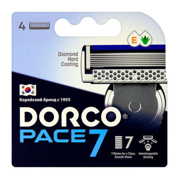 Сменные кассеты DORCO PACE7 SVA 1040 7 лезвий 4шт. (цена за 1 шт) (4/96)