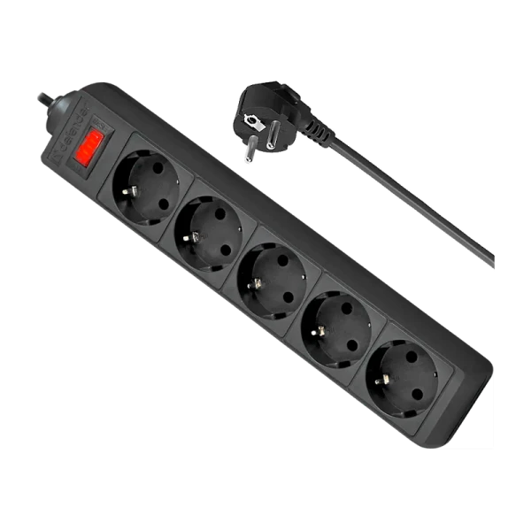 Сетевой фильтр Defender ES 5р.С/З 10A 125 Дж 1.8м черный (1/45)