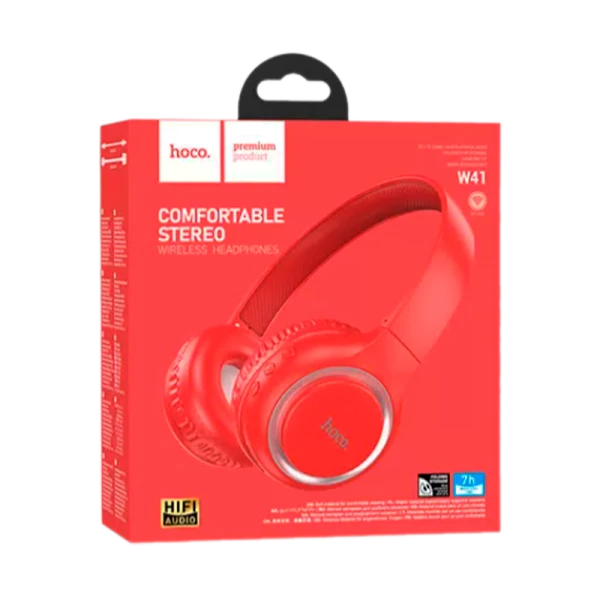 Наушники полноразмерные HOCO W41 bluetooth 5.3 красный (1/60)