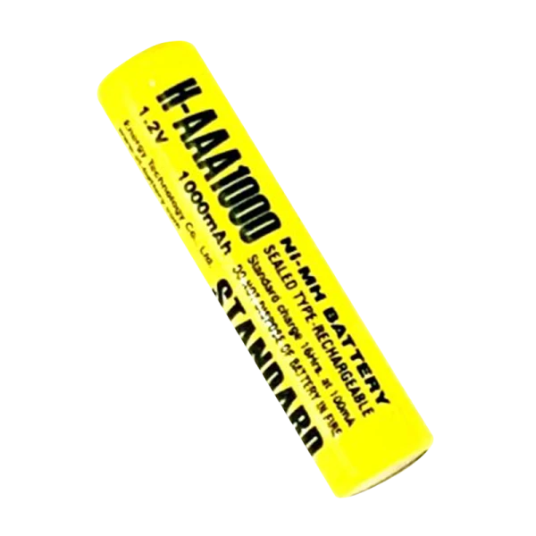 Аккумулятор ET H-AAA1000-T 1000мАч, 2-ножки, горизонтальный монтаж,&nbsp;&nbsp;NI-Mh, 1.2В