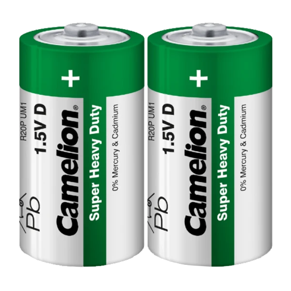 Батарейка Camelion Super R20 D Shrink 2 Heavy Duty 1.5V (2/12/144)