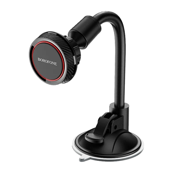 Держатель автомобильный Borofone BH18 присоска магнит черный красный (1/60)