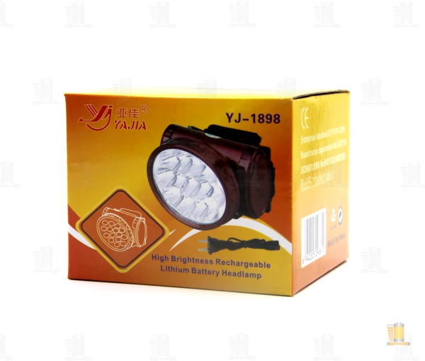 Фонарь налобный Без бренда YJ-1898 от аккумулятора 2 режима черный