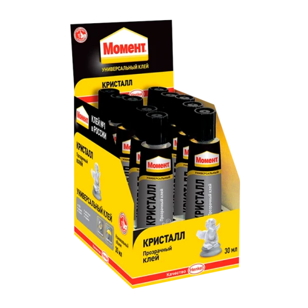 Клей Момент КРИСТАЛЛ 30мл универсальный BOX10 шоу-бокс (10/120/3840)