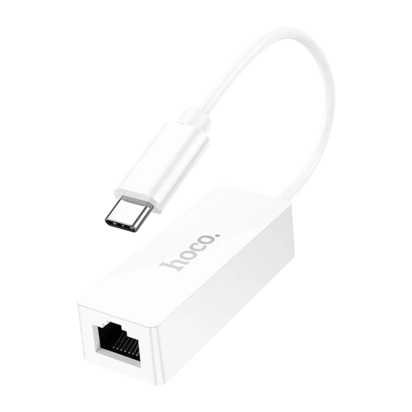 Адаптер HOCO UA22 Type-C (m)-RJ-45 (f) белый (1/19/190)