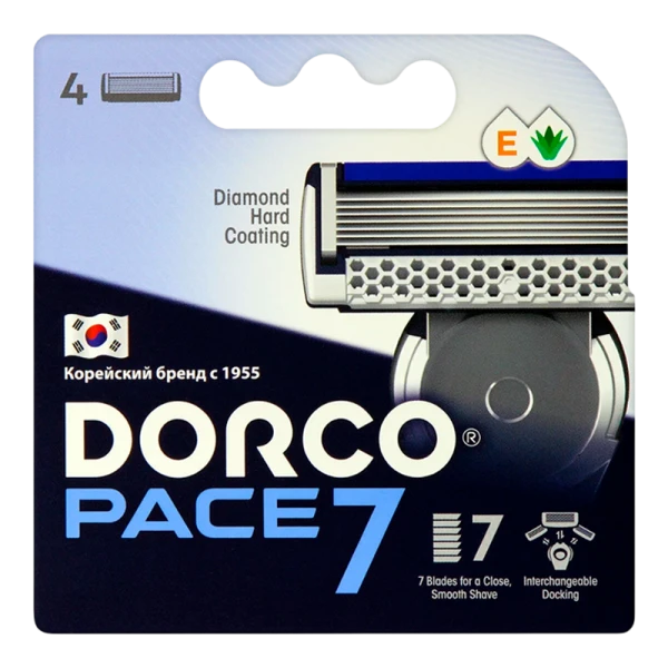 Сменные кассеты DORCO PACE7 SVA 1040 7 лезвий 4шт. (цена за 1 шт) (4/96)