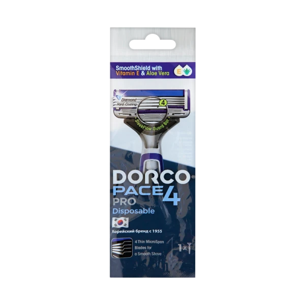 Бритва DORCO PACE4 pro 4 лезвия 1шт. (1/10)