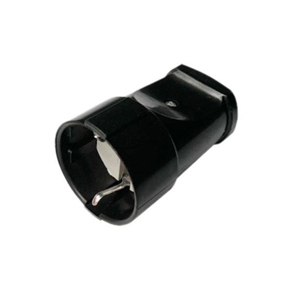 Гнездо штепсельное&nbsp;&nbsp;ПРОГРЕСС&nbsp;&nbsp;c/з&nbsp;&nbsp;черное&nbsp;&nbsp;(1/20/200)