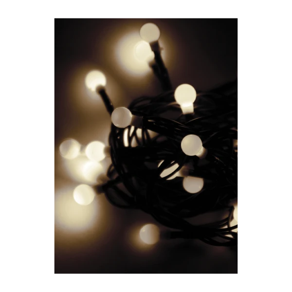 *Гирлянда Космос 30LED 4.4 - 4.5м шарики нить 8 режимов белый (1/100) 