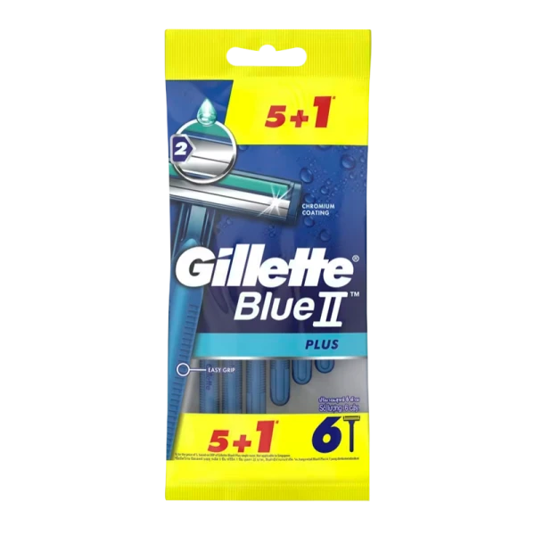 Бритва Gillette Blue II Plus 2 лезвия (ENG) 5+1шт. (1/12/144)
