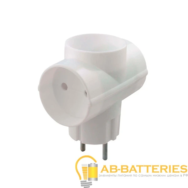 Разветвитель Vikey ТС.3 3р.Б/З 16A белый