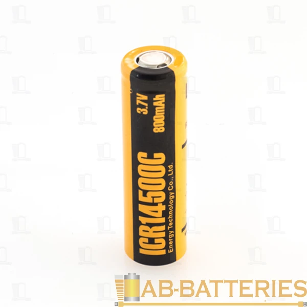 Аккумулятор ET ICR14500C&nbsp;&nbsp;Protected 14.0*50.0, 800mAh, Li-Ion, в пластиковом боксе на 2шт (2/1000)