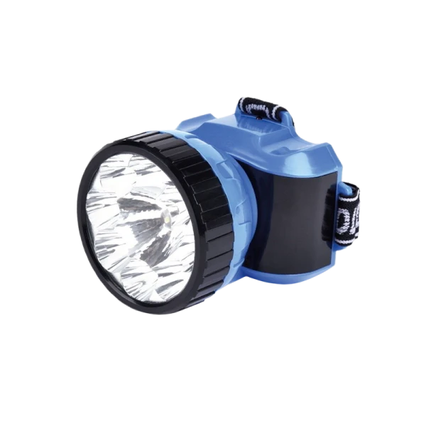 Фонарь налобный Smartbuy SBF-25-B 1W 8LED от аккумулятора IPX3 2 режима синий (1/120)