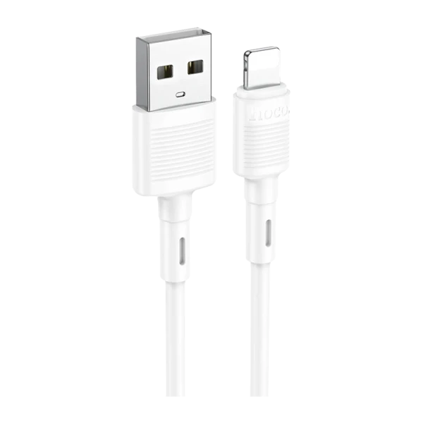 Кабель HOCO X83 USB (m)-Lightning (m) 1.0м 2.4A ПВХ белый (1/33/330)