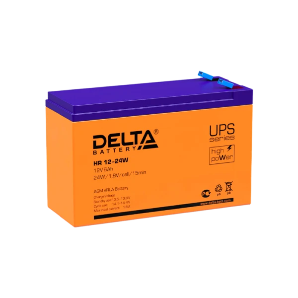 Аккумулятор свинцово-кислотный Delta HR 12-24 W 12V 6Ah (1/10)