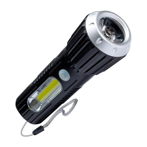 *Фонарь универсальный Космос 114Lit 2W LED+COB от аккумулятора 2 режима черный (1/60/120) 