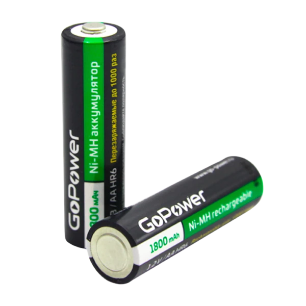 Аккумулятор бытовой GoPower HR6 AA BL2 NI-MH 1800mAh (2/20/240)