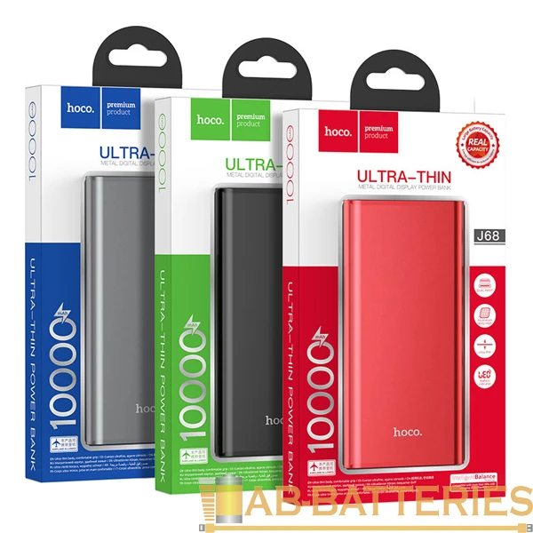 Внешний аккумулятор HOCO J68 10000mAh 2.0A 1USB/Type-C серый (1/29)