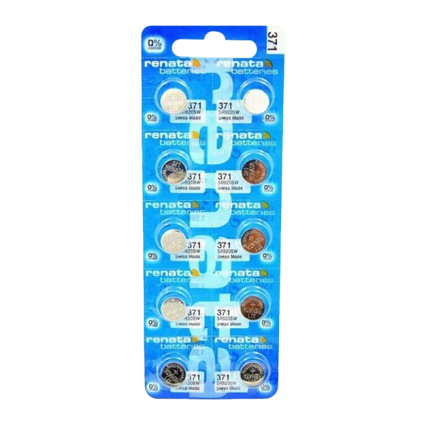 Батарейка Renata 371 (SR920SW) BL10 Silver Oxide 1.55V (10/100)