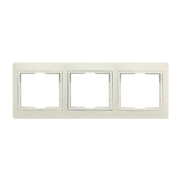 Рамка Smartbuy 3-местная горизонтальная бежевая "Венера"