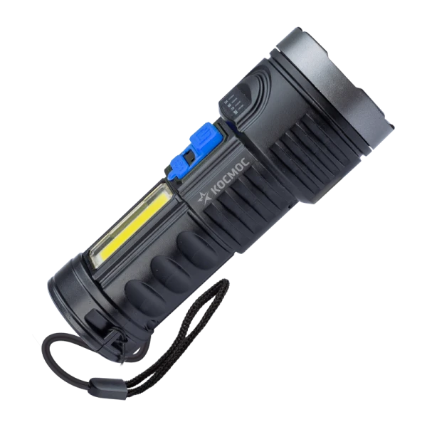 *Фонарь универсальный Космос 115Lit 3W LED+COB от аккумулятора IP53 4 режима черный (1/48/96) 