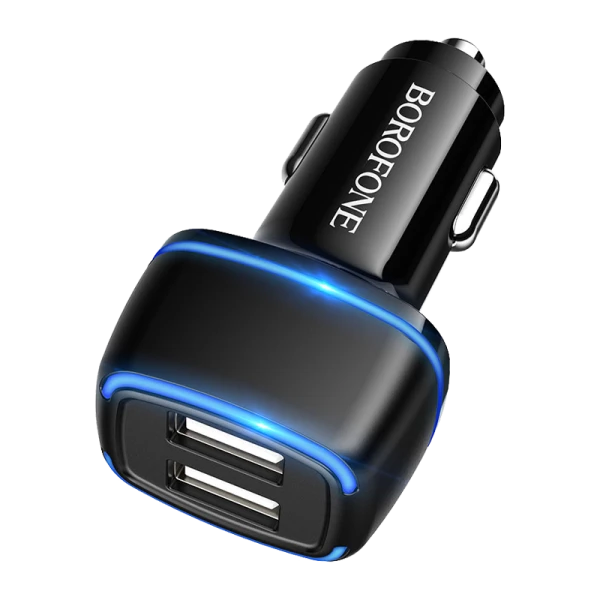 Автомобильное З/У Borofone BZ14 2USB 2.4A черный (1/44/176)