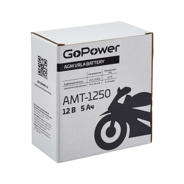 Аккумулятор для мототехники GoPower 12V 5Ah