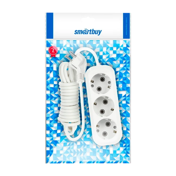 Удлинитель Smartbuy 3р.С/З 16A 7.0м белый (1/40)