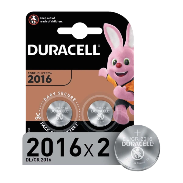 Батарейка Duracell CR2016 BL2 Lithium 3V CN (Китай) (2/12/144)